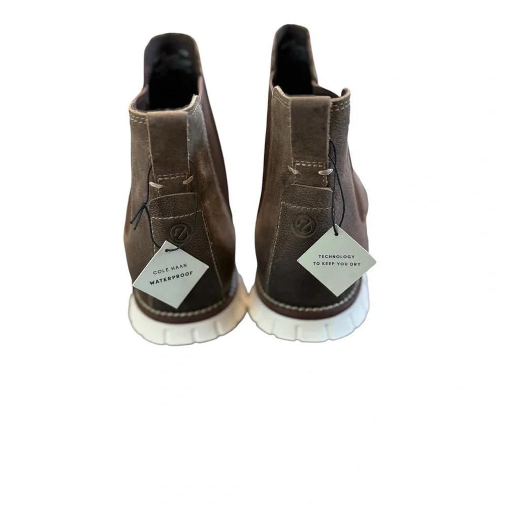 Cole Haan Zerogravity Brown Nubuck Chukka Boots with White Sole